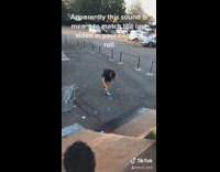 Guy pushes friend off ramp shopping cart