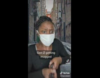 Lady acts like gen z getting mugged 