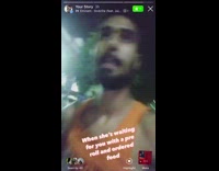 Guy runs down sidewalk towards girls house