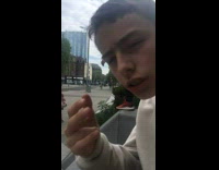 Parkour guy jumps on thin box and falls