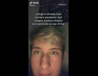 Guy theatre kid college roommate sings loudly 