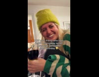 Friend surprise woman violin performance on birthday