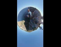 Guy kicks friend off cliff friend swings on cable 