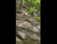 Couple photo shoot waterfalls from top and bottom shot