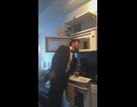 Two men formal attire video shoot house comedy skit