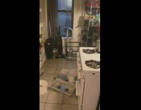 Ceiling of kitchen leaks with water 