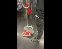 Target bag with open dominoes pizza box