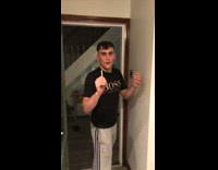 Guy boss shirt makes white pen disappear behind hand