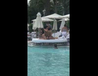 three girls pool chair picture