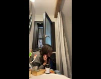 Collab Clips mpugc - Girl hits head on window after cat climbs in