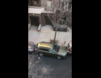 Person fails to get out of parallel parking spot