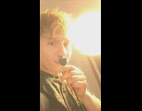 Guy put plug in nose lamp lit up