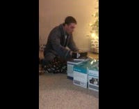 Guy yells name of Christmas gift 