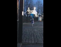 Girls in maid outfits dancing for video