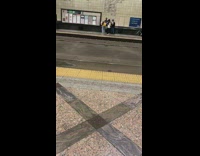 Two Ladies Do Tik Tok Dance at Subway