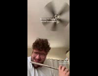 Collab ClipsIG - Guy uncontrollably laughing while trying to play flute