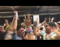 Collab Subway Creatures - Crowd jumping cheering party underground subway station