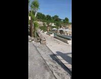 Woman dances before jumping in pool 