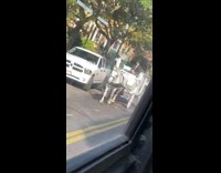 Guy white horse carriage hearse baby casket 