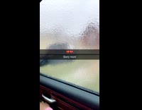 Frozen ice window breaks into car 