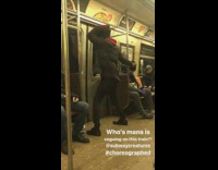 Guy dances door reflection red black jacket 