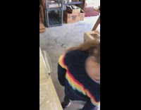 Girl thinks shot glasses are tea cups 