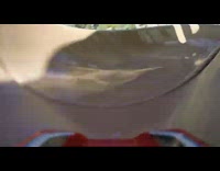 Hot wheels car POV track on playground