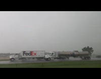 Fast and small lighting strike on a cloudy day