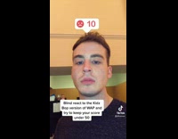 Guy reacts to kidz bop WAP song 