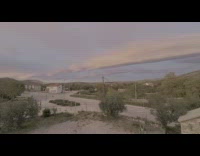 Pink clouds sunset sky zoom in