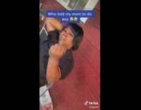 Mom with new emo hairstyle 