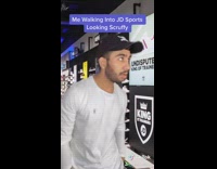 Guy walks in JD sports looking scruffy 