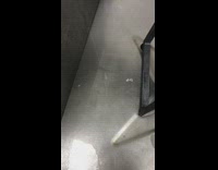 Water drip from stainless steel forms small particles