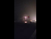 Filmer films river fireworks display lightning nearby