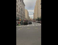Santa Claus with BMX Bike Jumps off Truck