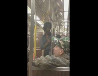 bob ross cut out on train