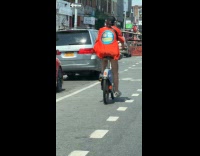 Collab WINY - Woman ride bike new york fuckery shirt print