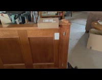 Guy pets black cat on wooden ledge purr part 2