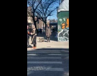 Collab WINY - Man with dog stare at the sun