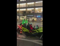 How the grinch photobombs pedestrians