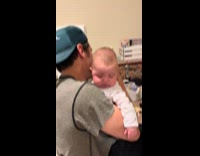 Baby scared of dads sneeze
