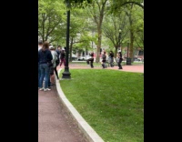 Group dance video shoot at the park