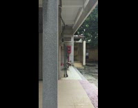 Orange water balloon hit wall explode camera lens