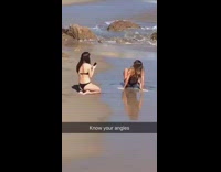 Know your angles girl butt beach pics 