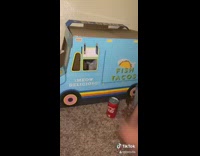 Collab BitchMP - Cat inside of blue fish taco toy food truck