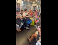 Collab Subway Creatures - Woman with pet birds on subway part 2