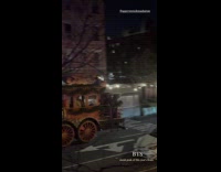 Floats getting ready for thanksgiving parade 