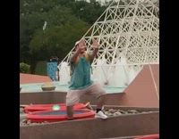 Man Tries to Stop Water with Hands