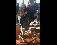 girl blue hair coffee table