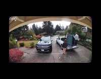 Man fell with Ping-Pong table on trunk